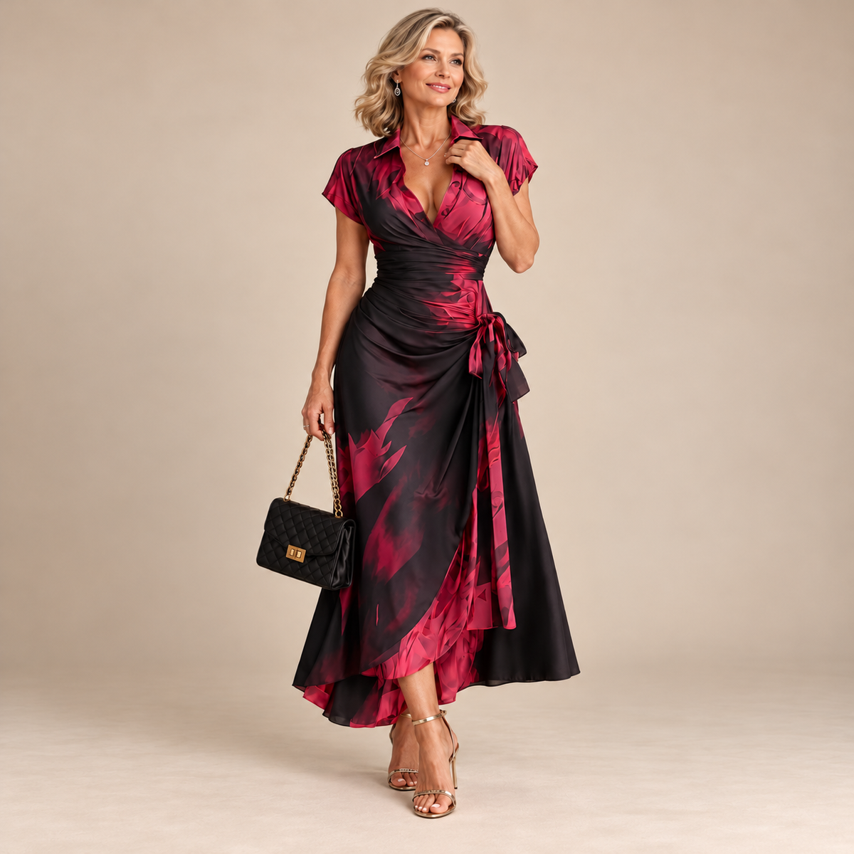 Leanne | Abstract Midi Dress