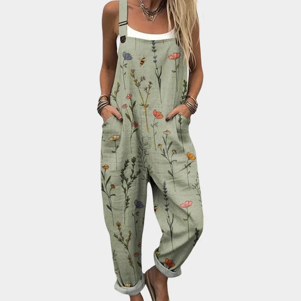 FLORAL OVERALLS WITH SOFT COMFORT